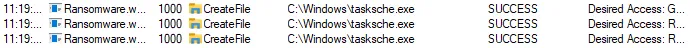 tasksche.exe payload is dropped